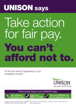 Poster – Take action for fair pay