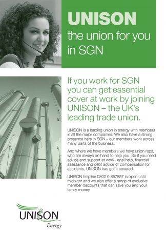 UNISON the union for you in SGN