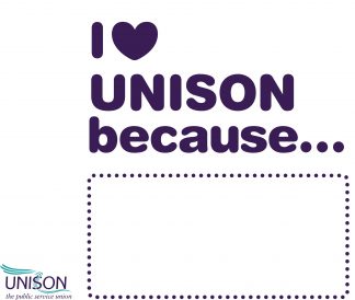 Heart UNISON A3 poster for social photos