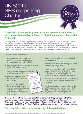 UNISON NHS parking charter