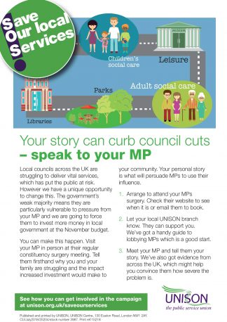 Cuts campaign leaflet