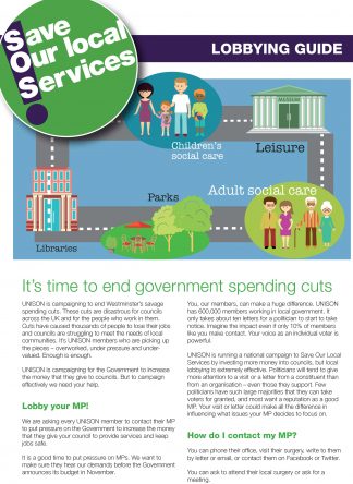 Cuts campaign lobbying guide