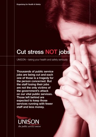 Cut stress - not jobs A5 leaflet