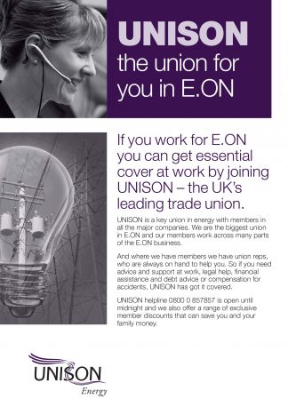 UNISON the union for you in E.ON - Leaflet