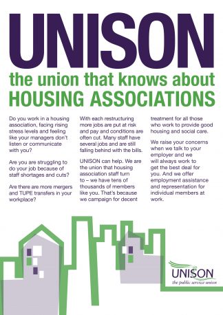 UNISON the union that knows about housing associations - leaflet