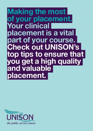 Making the most of your placement - postcard for health students