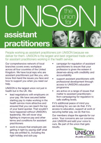 UNISON - the union for assistant practitioners