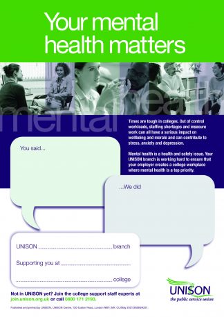 Mental health in colleges poster