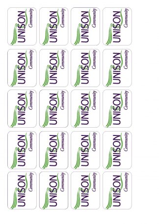 UNISON Community Stickers Template - rectangle