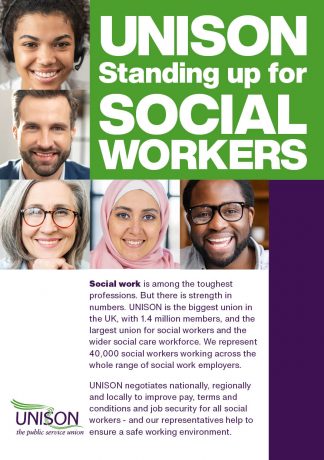 UNISON standing up for social workers - leaflet