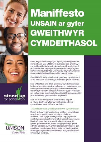 UNISON Social Workers Manifesto (Welsh translation)