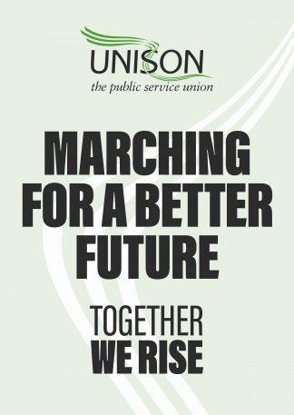 Marching for a better future - placard