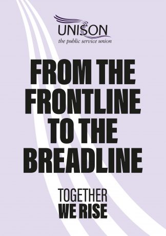 From frontline to breadline - Placard