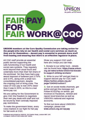 CQC Pay - handout leaflet