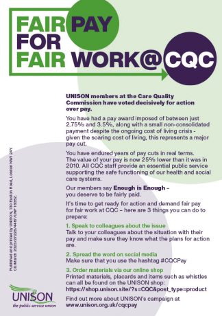 CQC Pay - leaflet for members