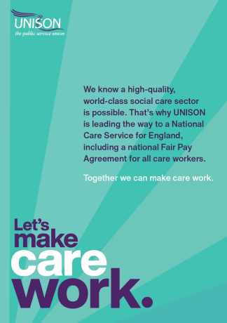 Let's make care work A5 leaflet