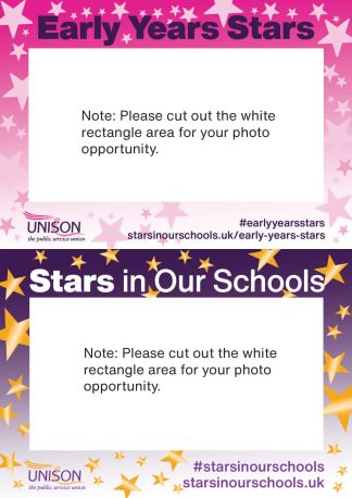 Stars in Our Schools/Early Years Stars – A3 selfie frame