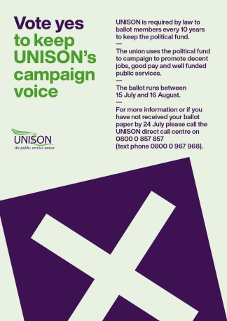 Political Fund ballot leaflet