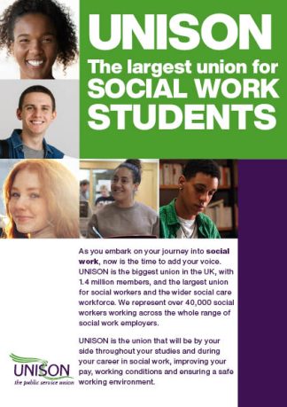 Social work students leaflet