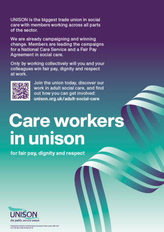 Organising in care poster