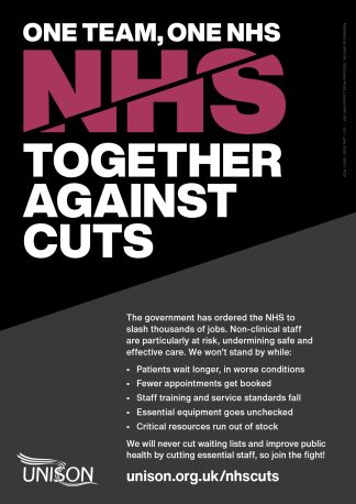 Together against cuts – poster