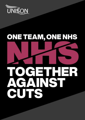 Together against cuts – placard design