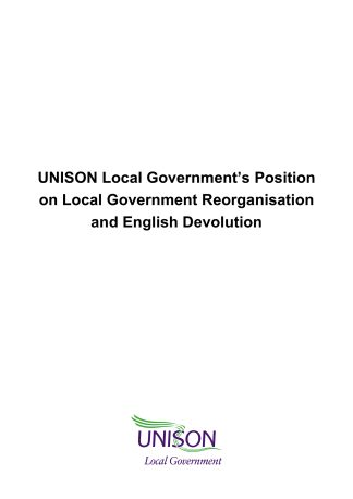 Position Paper - Local Government Reorganisation and English Devolution - Large Print Version