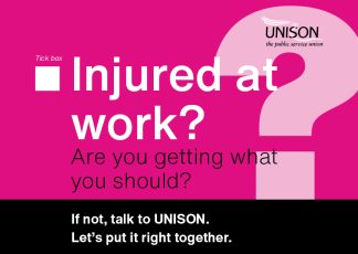Injured at work? Postcard