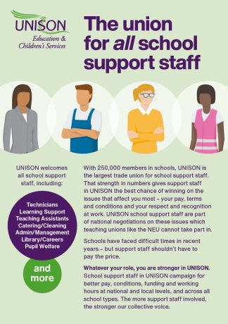 UNISON Schools recruitment leaflet
