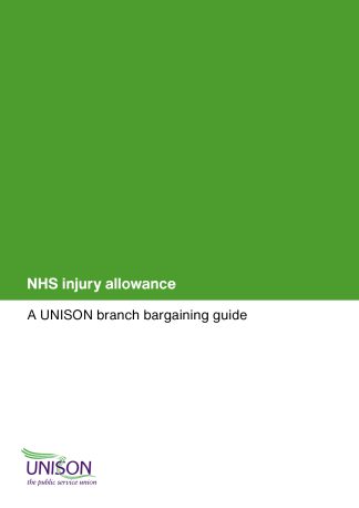 Injury allowance bargaining guide