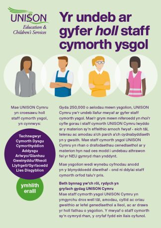 UNISON schools recruitment leaflet - welsh language version