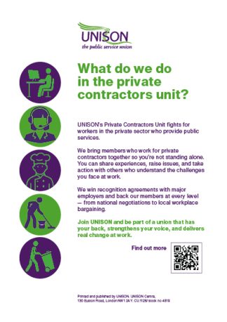 What do we do in the private contractors unit?