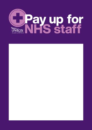 NHS Pay placard