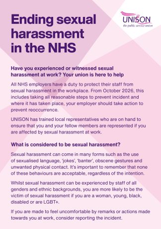 Ending sexual harassment flyer