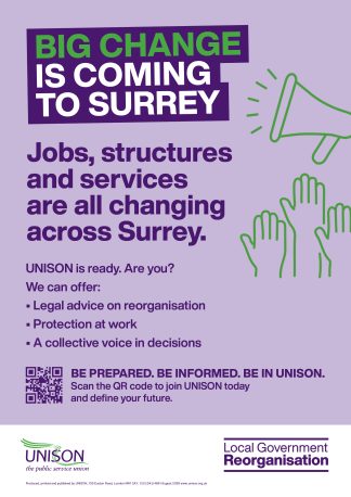 Local Government reorganisation poster (Surrey)