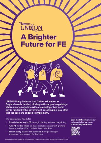 'Brighter Future for FE' A4 poster